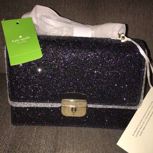 kate spade Handbags - NWT Kate Spade black glitter crossbody purse